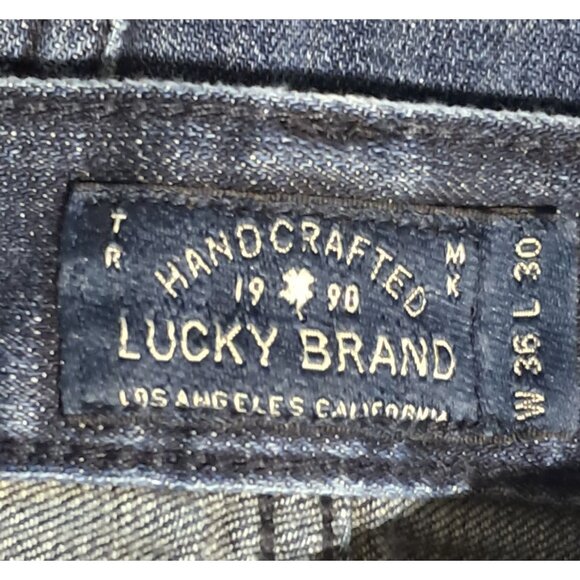 Lucky Brand Jeans Size 36x30 221 Original Straight Blue Denim - Picture 3 of 13